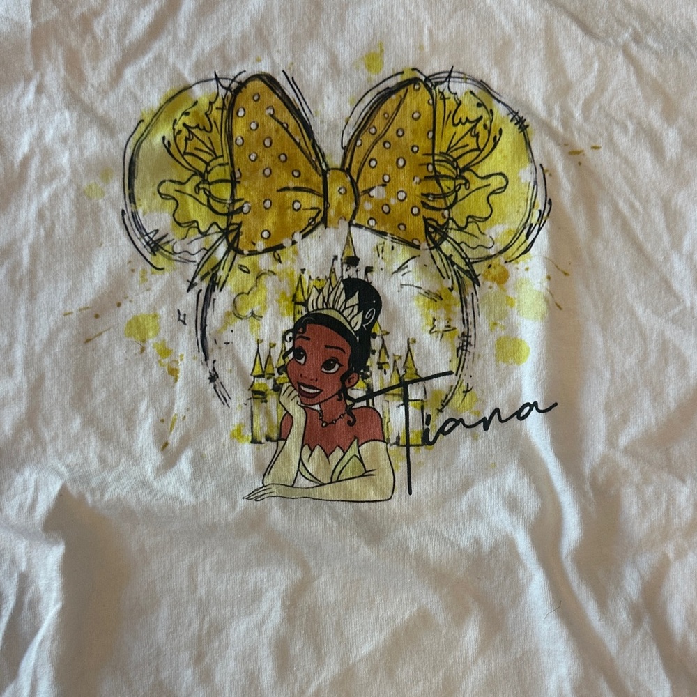 Disney Tiana Kids Tee - White and Yellow